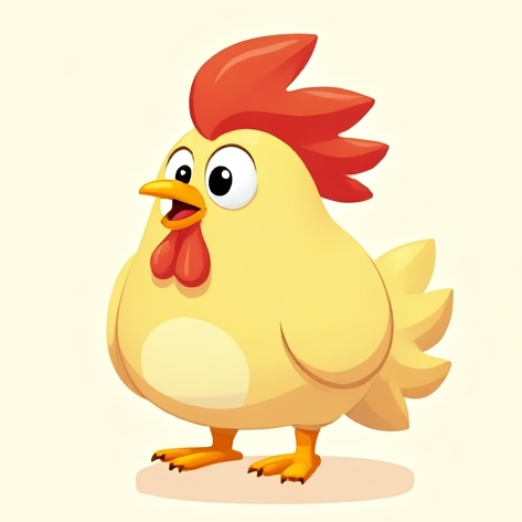 Mascot feeling happy